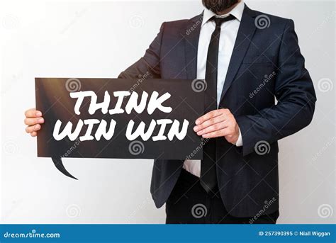 Conceptual Display Think Win Win. Concept Meaning Business Strategy ...