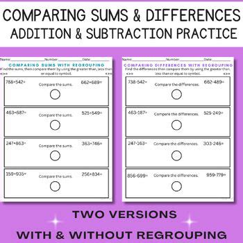 Math Find the Difference 3rd Grade 的图像结果