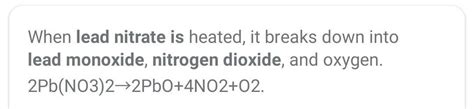 A student took some lead nitrate compound in a boiling tube and heated ...