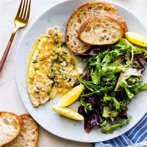 Baked Flounder Recipe with Lemon Butter Garlic Sauce - CucinaByElena