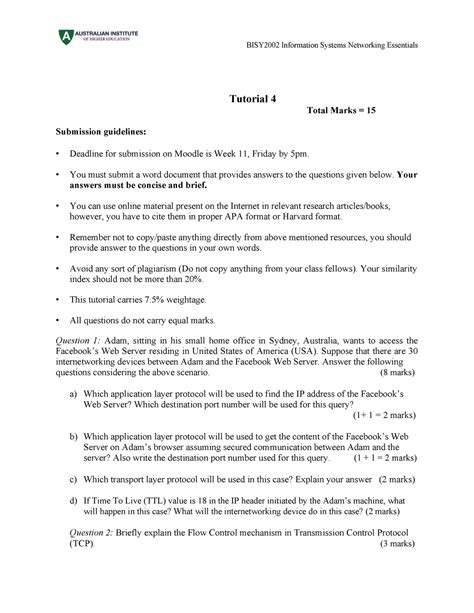 4842282 1584918429 Tutorial 4-3 - BISY2002 Information Systems ...