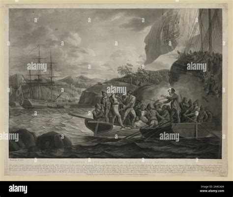 The Spanish insult to the British flag at Nootka Sound Stock Photo - Alamy