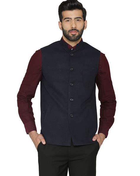 Buy Navy Blue WINTAGE Blazer with Welt Pockets | AJIO