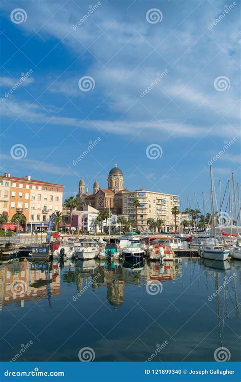 Saint Raphael, France - June 18th 2018: a Waterfront Scene Showing the ...