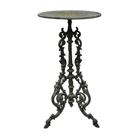 Antique Victorian Cast Iron Green Ornate Plant Stand Tripod Pedestal ...