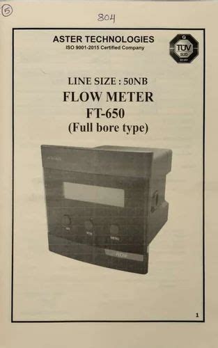 Aster Flow Meter - ASTER FT 650 Flow Meter 1" Full Bore Type Trader ...
