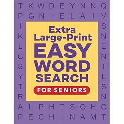 Buy Extra Large-Print Easy Word Search for Seniors Paperback – Large ...