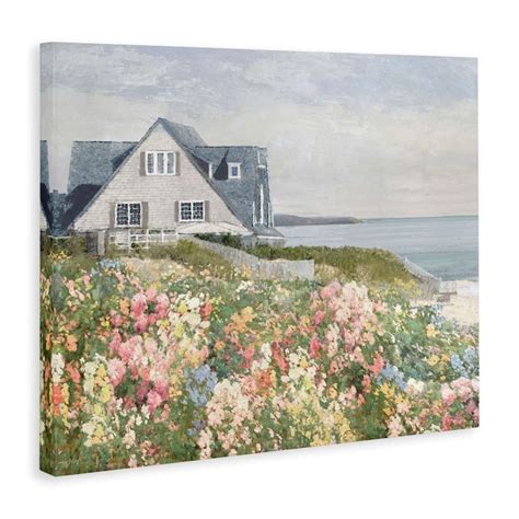 Stupell Industries Coastal Cottage Meadow Canvas Wall Art By Amber ...