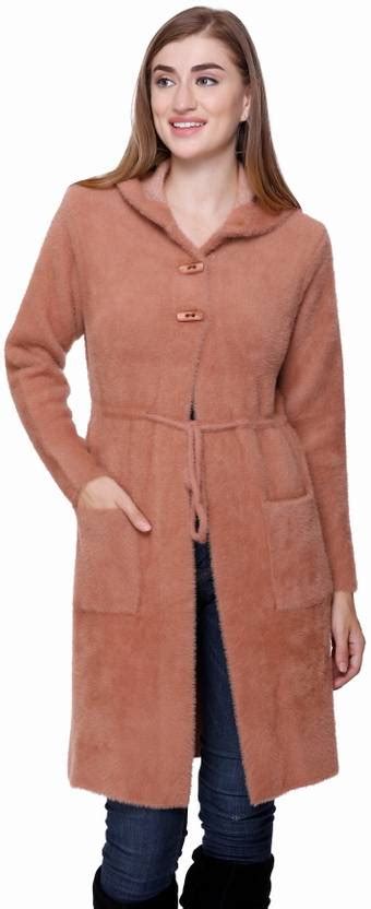 WINTER WONDERS Solid V Neck Casual Women Brown Sweater - Buy WINTER ...