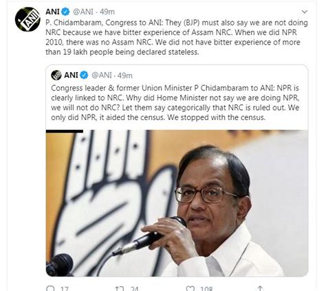 NPR और NRC को लेकर चिदंबरम ने सरकार पर उठाए सवाल, कहा- CAA के विरोध पर ...