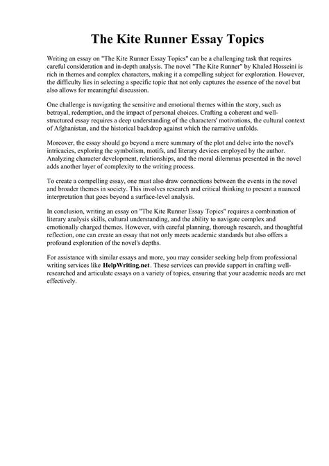 The Kite Runner Essay Topics.pdf