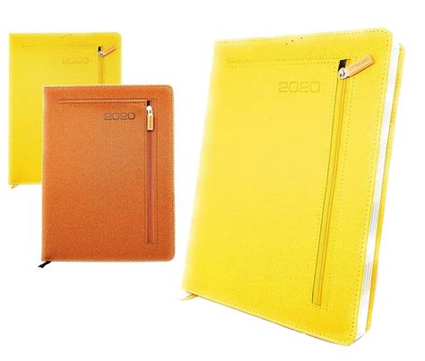 CrownLit 2019 Diary with Secured Zip Pouch, Size : B5, Color : Brown ...