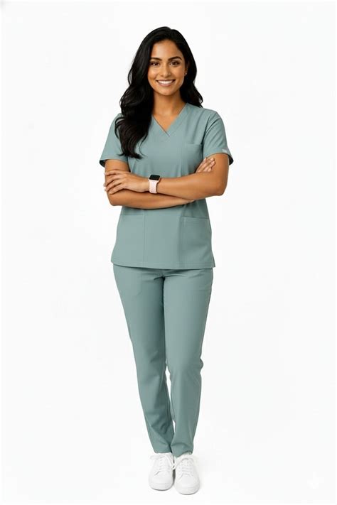 Classic Women's V-Neck Scrubs - Grey – RxFabric