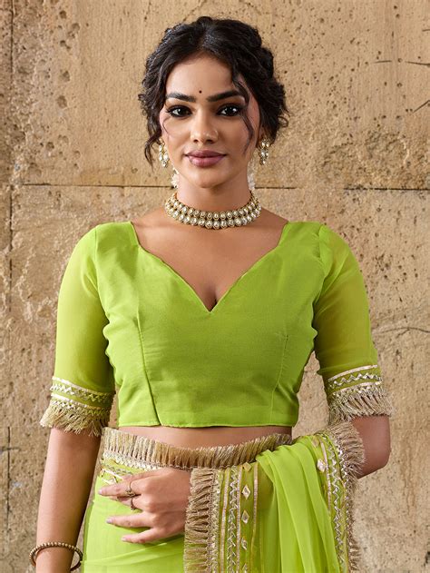 KcPc New Classic Pure Georgette Saree with Rich Gota Patti Embellishme ...