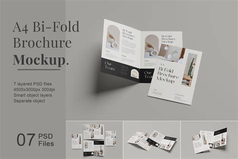 A4 Bi-Fold Brochure Mockup – MasterBundles
