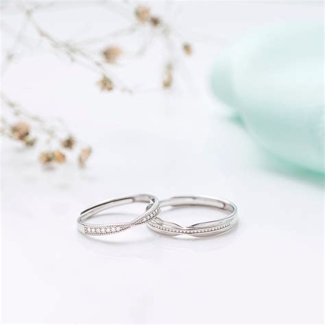 Plain CZ 925 Sterling Silver Couple Ring - Valentine's Gift – Zavya