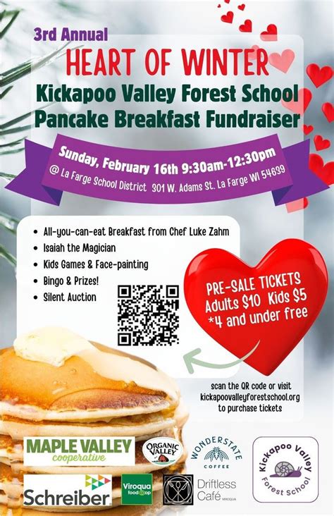 3rd Annual Heart of Winter Pancake Breakfast & Family Fun Event, 301 W ...