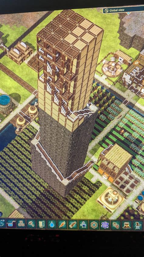 Update on my tower: 19 terrain blocks and 11 levee blocks. : r/Timberborn