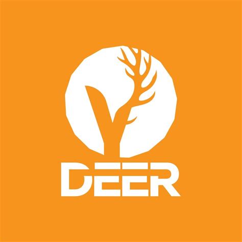 Deer monoline logo design with the word y on it vector template ...
