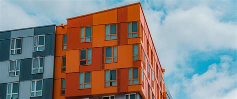 Download wallpaper 2560x1080 buildings, windows, facade, edges, sky ...