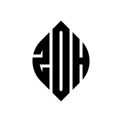 diseño de logotipo de letra de círculo zdh con forma de círculo y ...