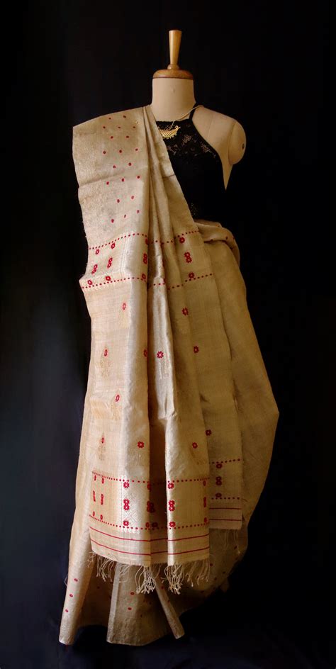 Authentic Muga Silk Saree from Assam- Made to Order – korobidesign