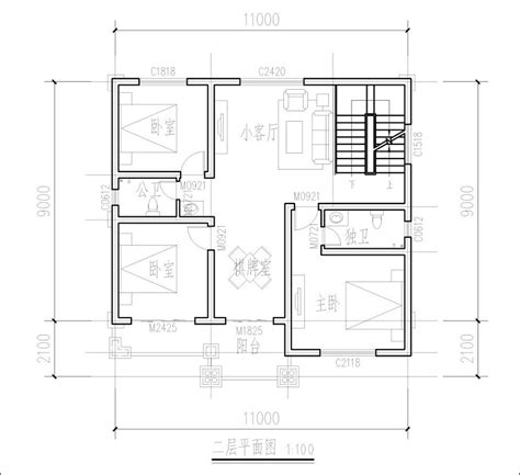 占地348平方米带2间商铺二层自建房设计图 - 自建房设计图纸质施工图购买 - 土木在线