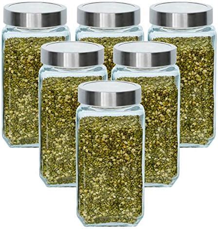 Buy Treo By Milton Cube Storage Glass Jar, 1000 ml Each, Set of 6 ...