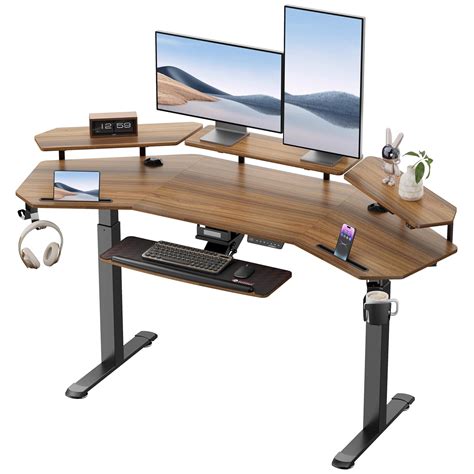 EUREKA ERGONOMIC Standing Desk Keyboard Tray, Wing Shaped, 72'' Large ...