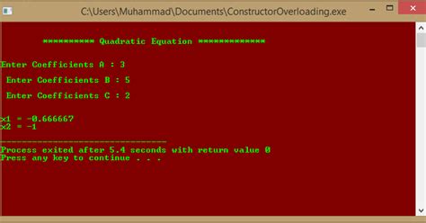 Image result for Quadratic Formula Code C