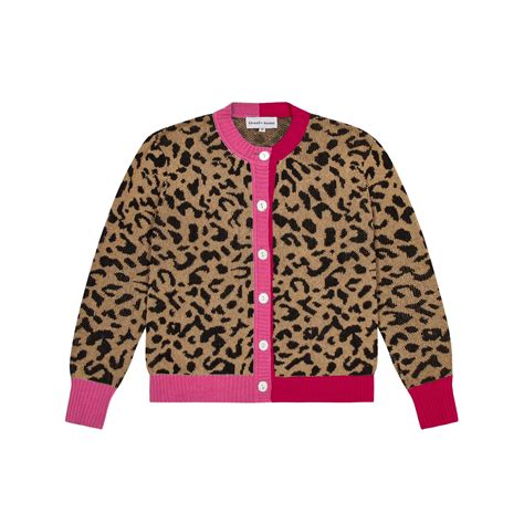 Leopard Print 100% Cotton Cardigan | Premium Knitwear | Orwell + Austen