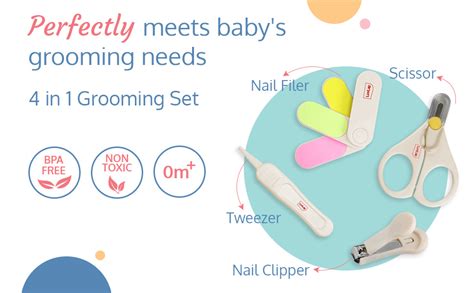 Buy LuvLap Baby 4in1 Nail Grooming Set – Scissor, Clipper, Tweezer ...