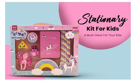 KIDSZILLA Unicorn Stationery Set for Girls Boys - 11 in 1-Kawaii ...