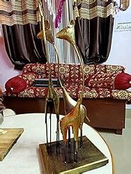 Buy Vedas Metal & MDF Multicolour Giraffe Set Figurine Showpiece Home ...