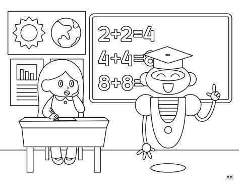 Robot Coloring Worksheet 的图像结果