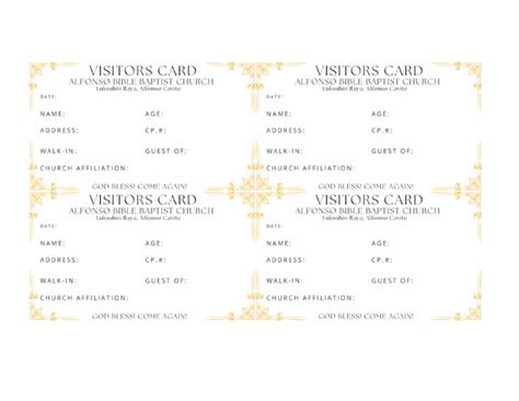 Visit Card Sample 的图像结果