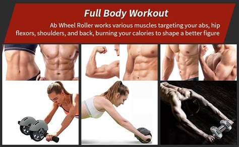 LAFILLETTE Double Wheel Rebound Ab Roller With Knee Pad for Abdominal ...