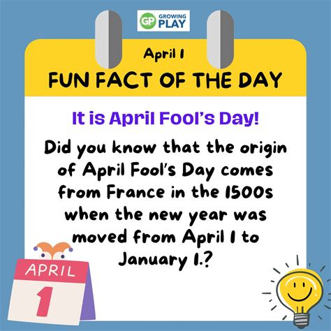 April 1 - Fun Fact of the Day - Growing Play