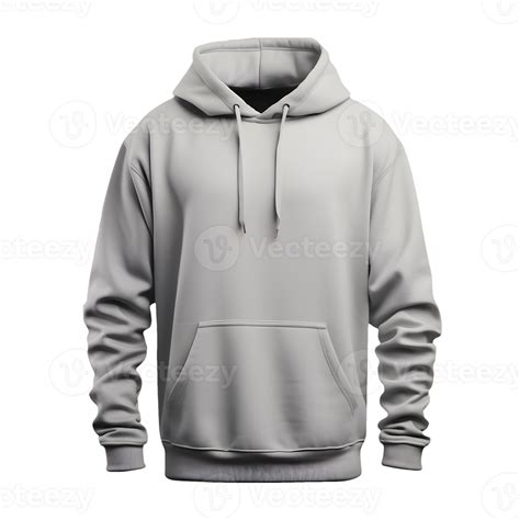 AI generated Photo of clean light gray hoodie without background ...
