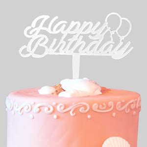 CSEL Happy Birthday Balloon Cake Topper Silver Cake Topper Price in ...