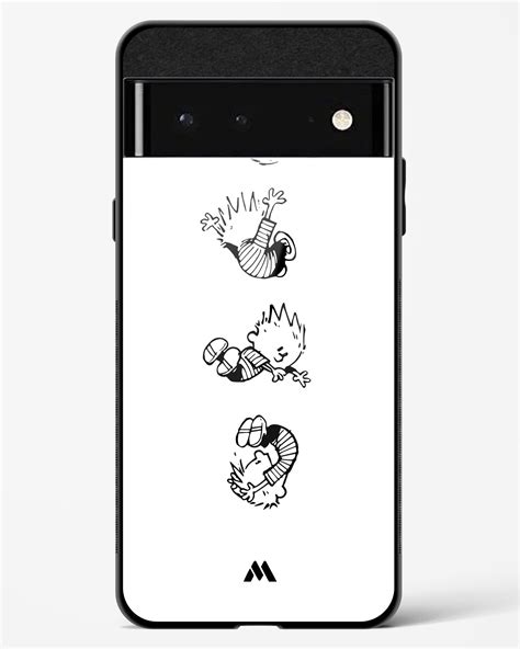 Calvin Hobbes Falling Pixel Glass Case – Myxtur