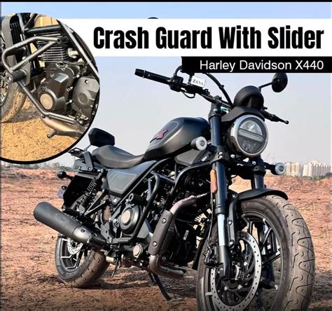 Crash Guard With Slider for Harley Davidson X440 - Black – Moto Marvels