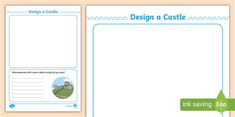 Design a Castle Activity Sheet (teacher made) - Twinkl