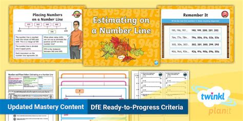 👉 PlanIt Maths Year 3 Place Value Lesson Estimate Number Line