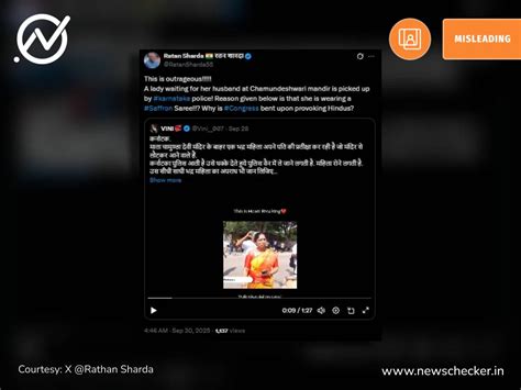 Woman Arrested In Mysuru For Wearing Saffron Saree? Here’s The Truth ...