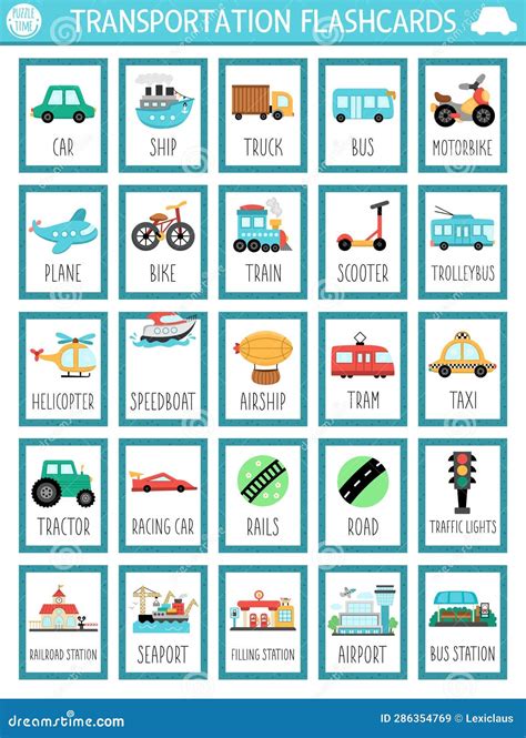 Transportation Flash Cards 的图像结果