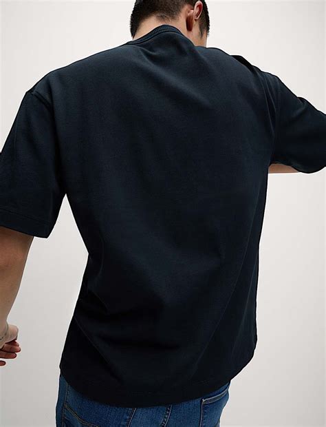 Buy Oversized Pure Cotton Heavy Weight T shirt at Marks & Spencer