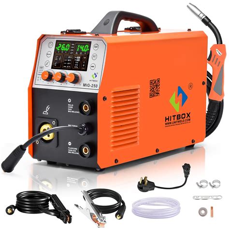 Buy HITBOX MIG250 Mig Welder 250A Welder Dual Voltage Welding Machine ...