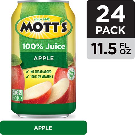 Mott's Apple Juice Single Serve, 11.5-Ounce Cans (Pack of 24)- Buy ...