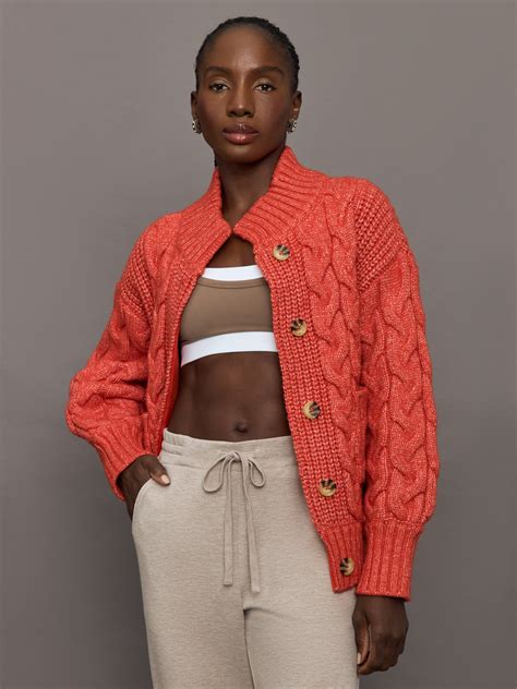 Troy Cable Sweater - Mars Orange – Carbon38